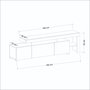 Hanah Home Soporte para TV Nogal Antiguo con 6 Estantes y LED